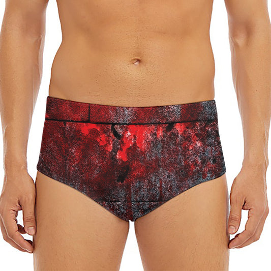 Bloody Room Print Men's Triangle Swim Briefs