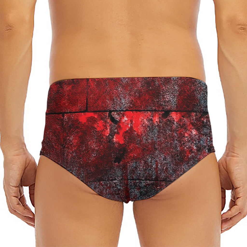Bloody Room Print Men's Triangle Swim Briefs