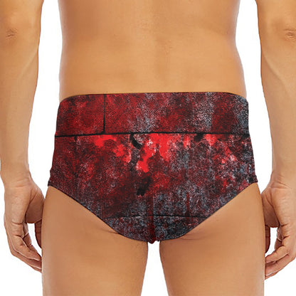Bloody Room Print Men's Triangle Swim Briefs