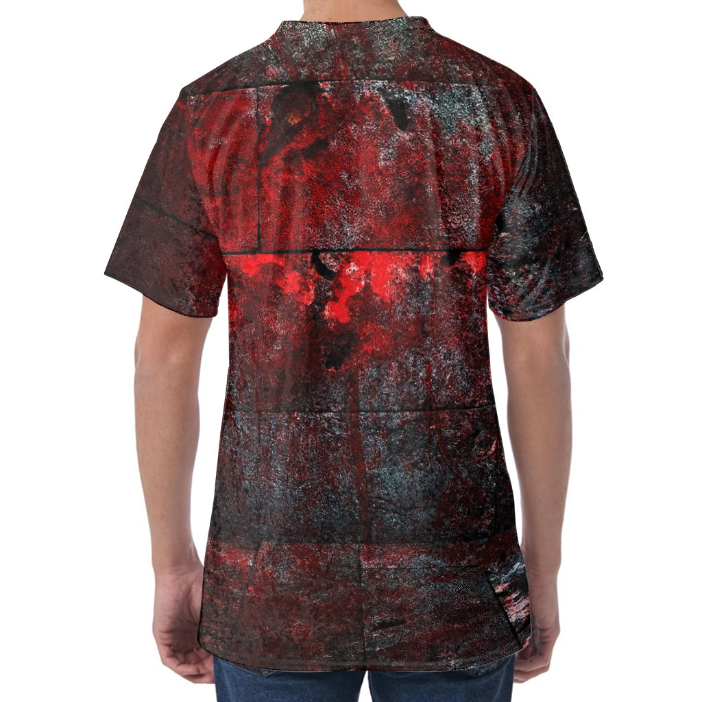 Bloody Room Print Men's Velvet T-Shirt