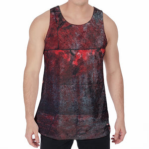 Bloody Room Print Men's Velvet Tank Top