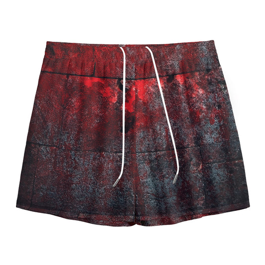 Bloody Room Print Mesh Shorts