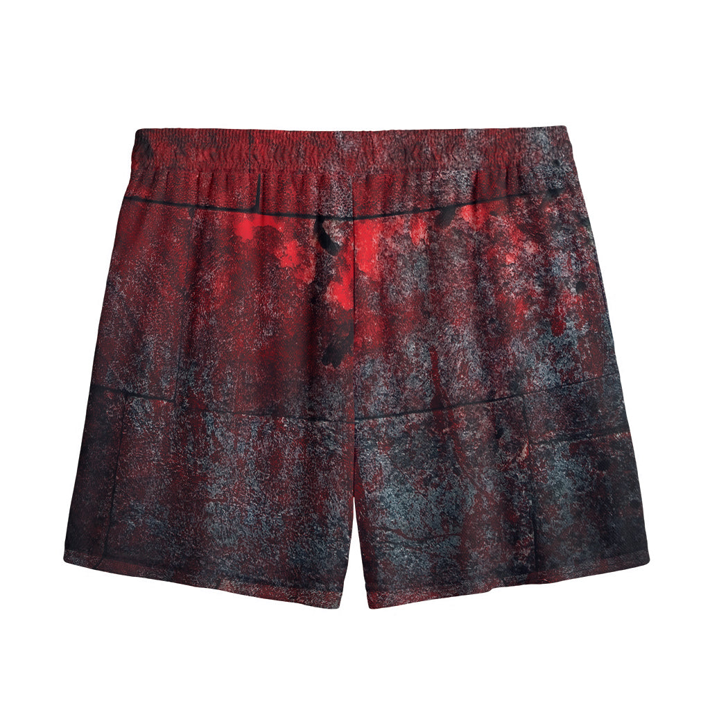 Bloody Room Print Mesh Shorts