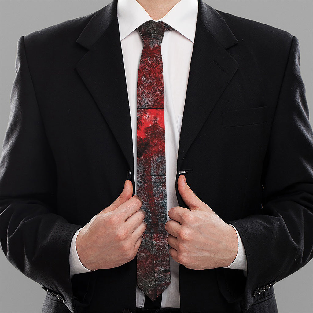 Bloody Room Print Necktie