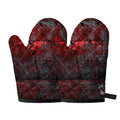 Bloody Room Print Oven Mitts