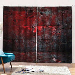 Bloody Room Print Pencil Pleat Curtains