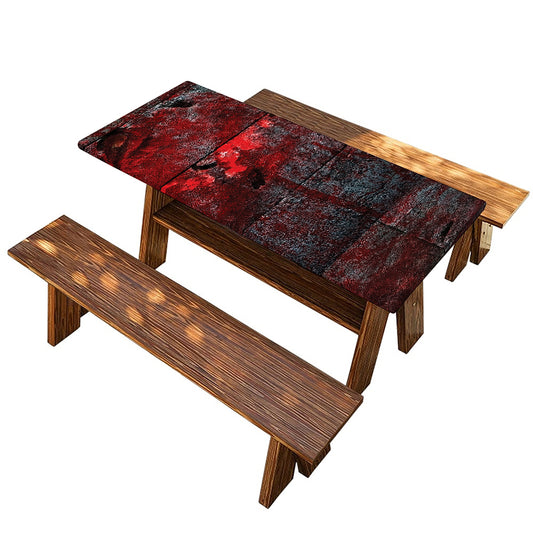 Bloody Room Print Picnic Table Cover