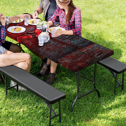 Bloody Room Print Picnic Table Cover