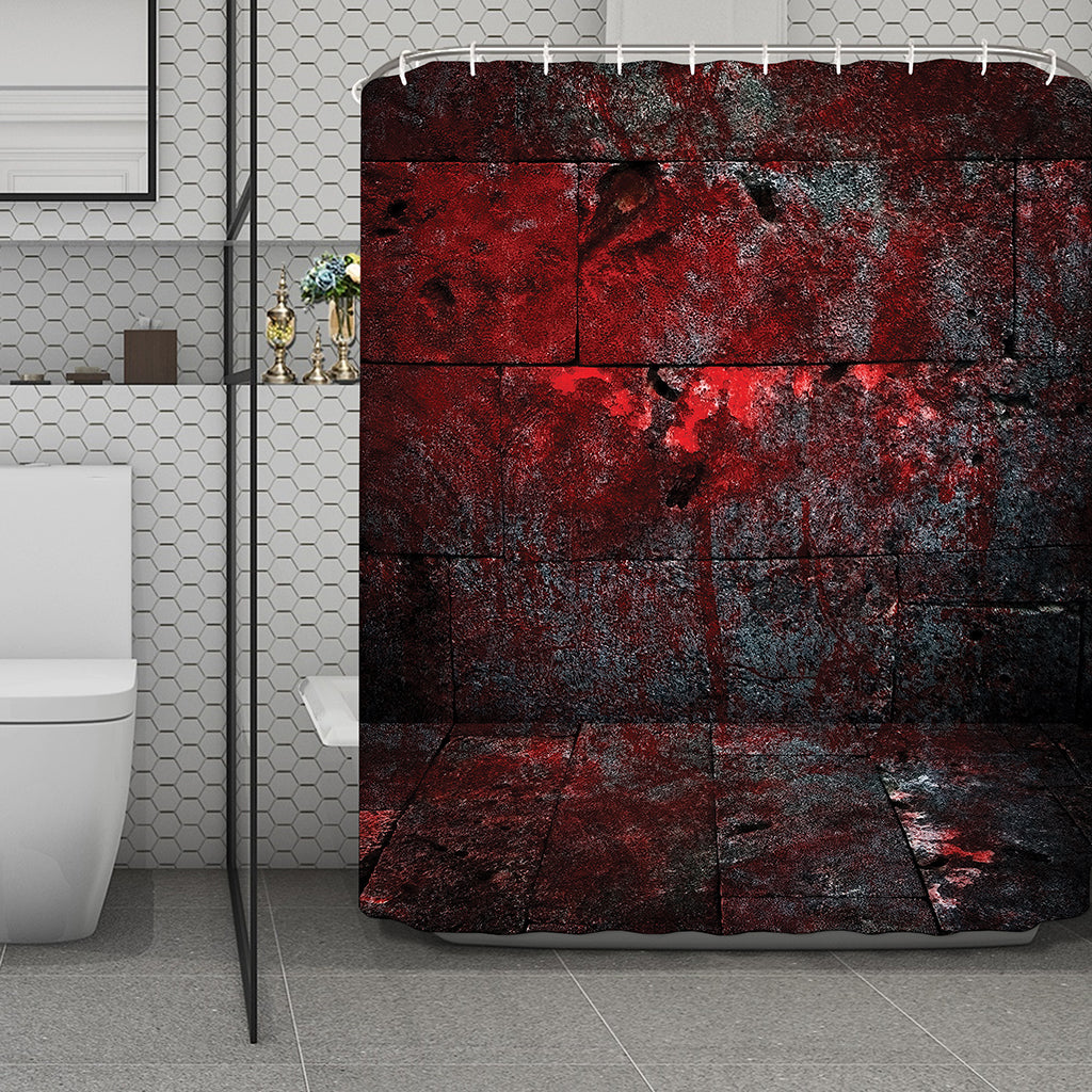 Bloody Room Print Polyester Shower Curtain
