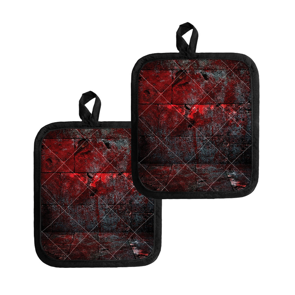 Bloody Room Print Pot Holders
