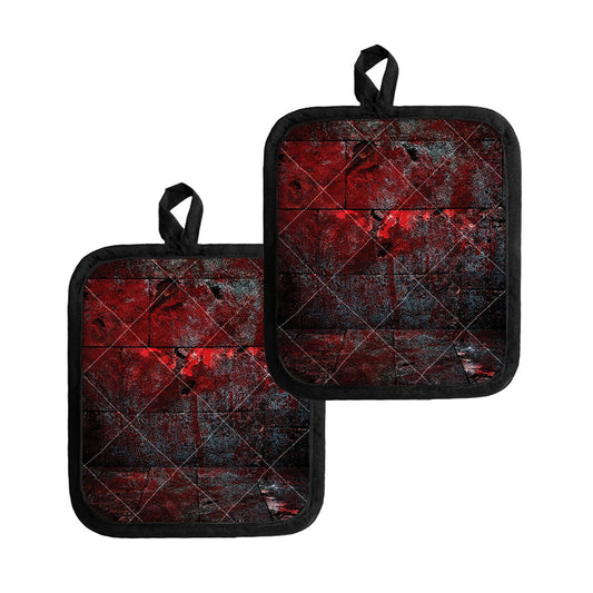 Bloody Room Print Pot Holders