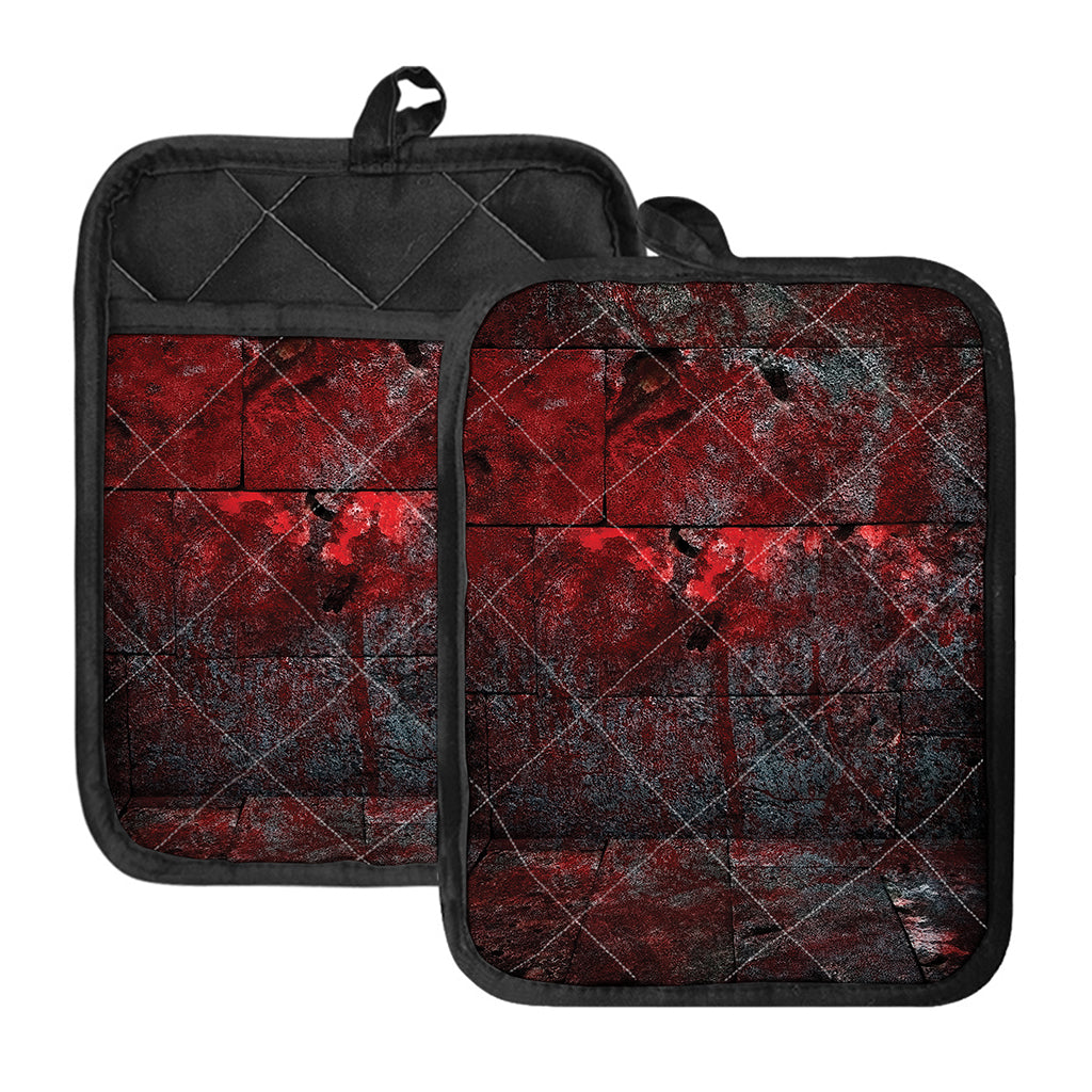 Bloody Room Print Pot Holders With Pocket
