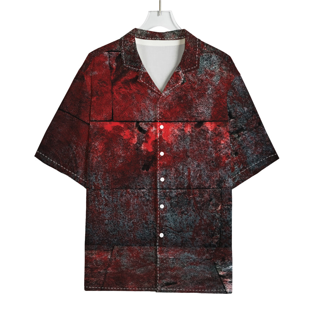 Bloody Room Print Rayon Hawaiian Shirt