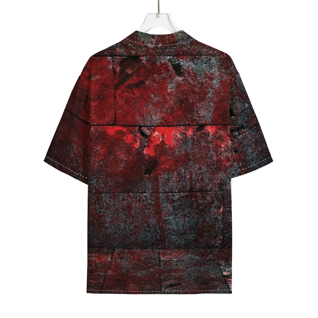 Bloody Room Print Rayon Hawaiian Shirt