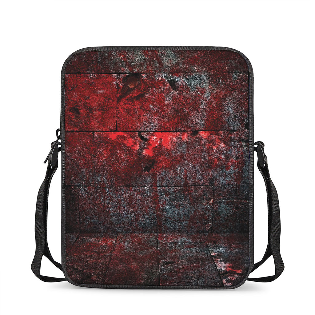 Bloody Room Print Rectangular Crossbody Bag