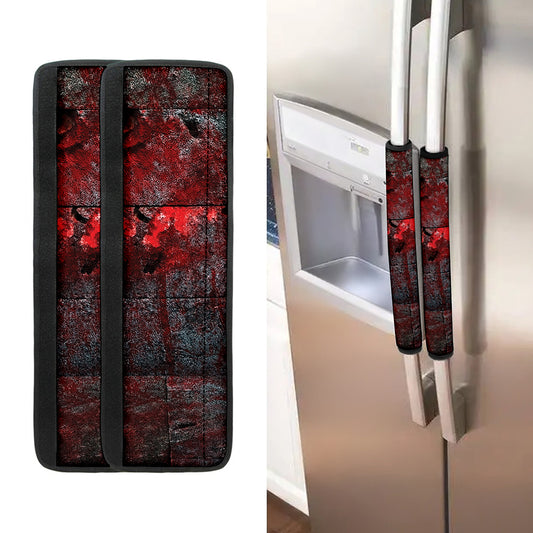 Bloody Room Print Refrigerator Handle Covers