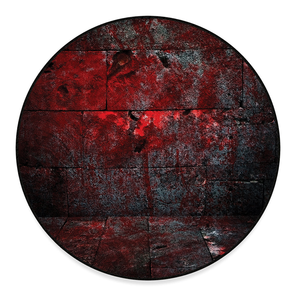 Bloody Room Print Round Floor Mat