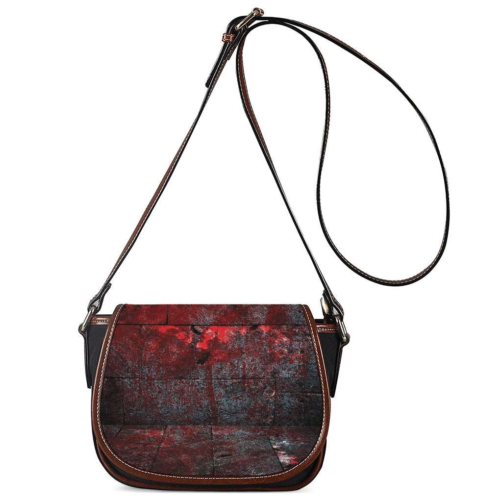 Bloody Room Print Saddle Bag