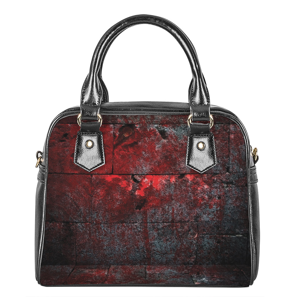 Bloody Room Print Shoulder Handbag