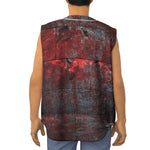 Bloody Room Print Sleeveless Baseball Jersey