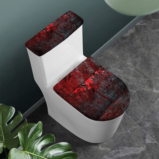 Bloody Room Print Toilet Lid And Tank Cover Set
