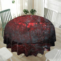 Bloody Room Print Waterproof Round Tablecloth