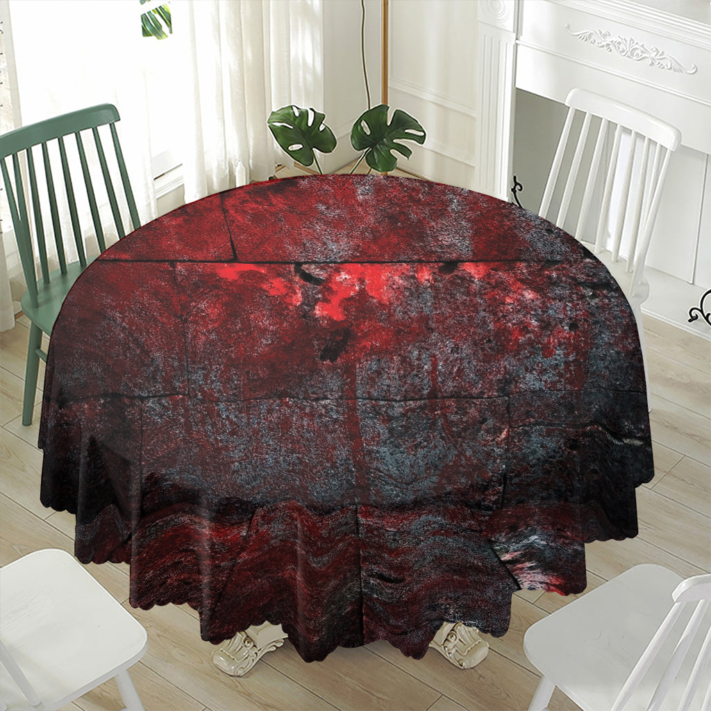 Bloody Room Print Waterproof Round Tablecloth