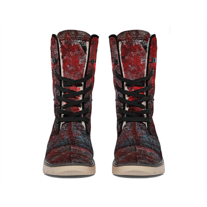 Bloody Room Print Winter Boots
