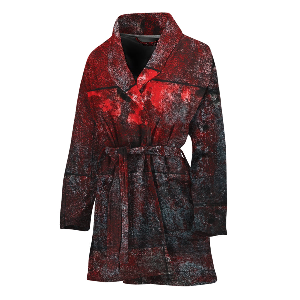 Bloody Room Print Women's Bathrobe