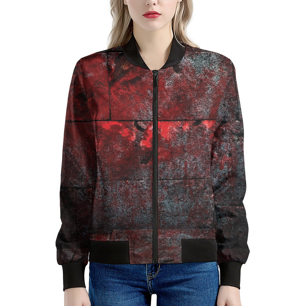 Bloody Room Print Women's Bomber Jacket