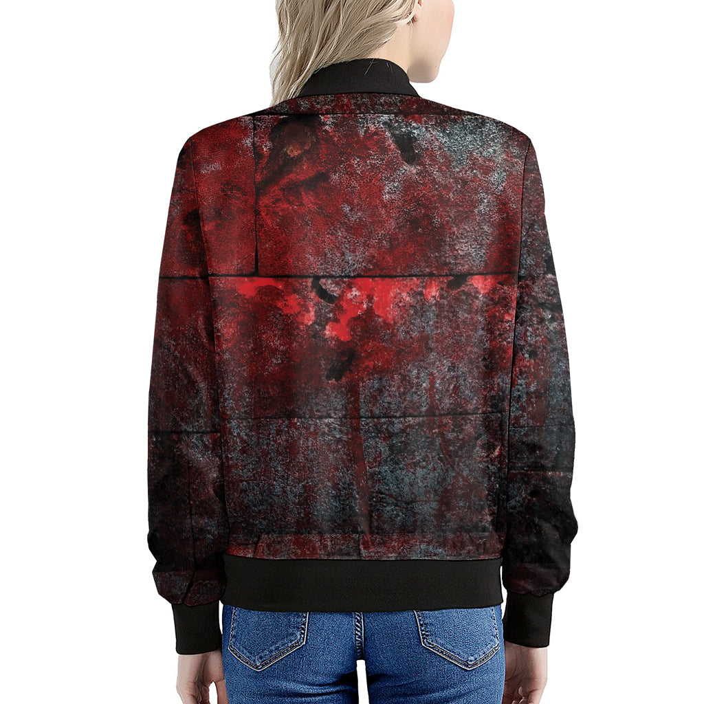 Bloody Room Print Women's Bomber Jacket