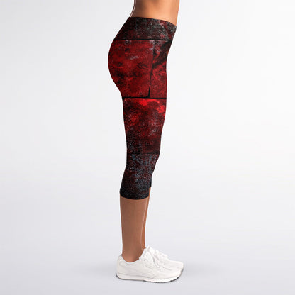 Bloody Room Print Women's Capri Leggings