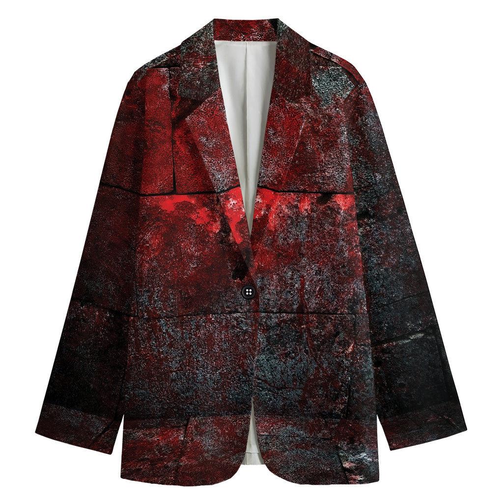 Bloody Room Print Women's Cotton Blazer