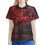 Bloody Room Print Women's Polo Shirt