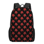 Bloody Satanic Pentagram Pattern Print 17 Inch Backpack