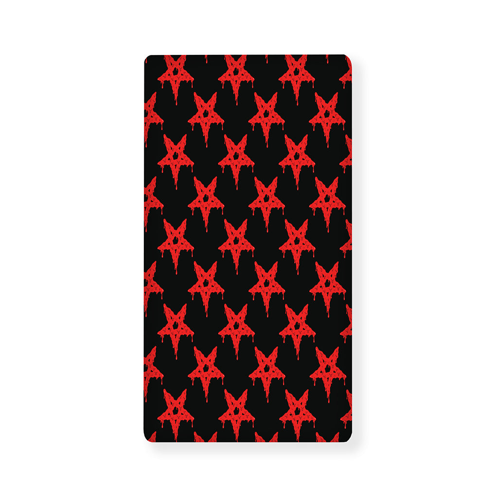 Bloody Satanic Pentagram Pattern Print Baby Crib Sheet