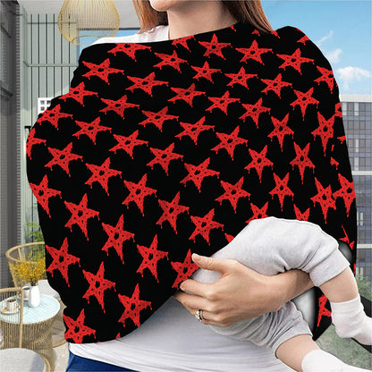Bloody Satanic Pentagram Pattern Print Baby Seat Cover