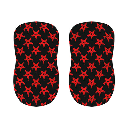 Bloody Satanic Pentagram Pattern Print Bar Stool Covers
