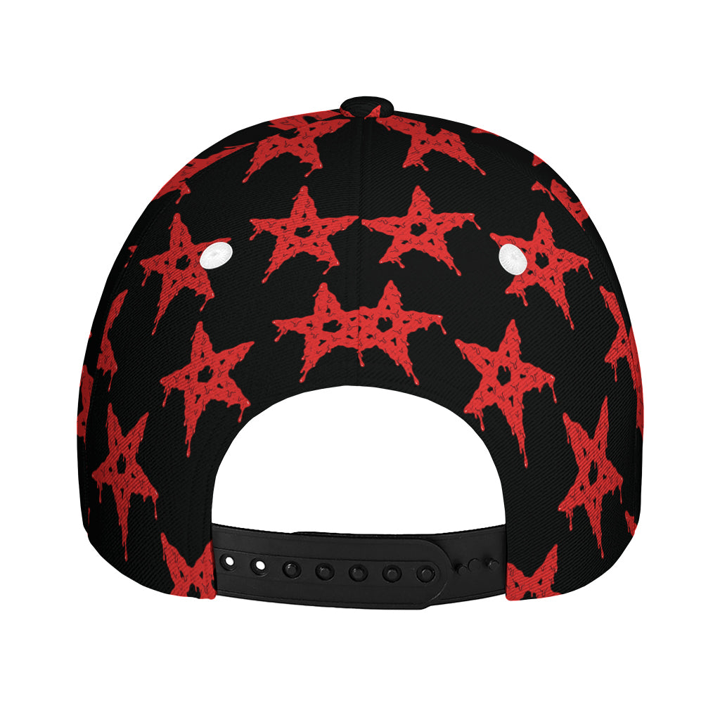 Bloody Satanic Pentagram Pattern Print Baseball Cap