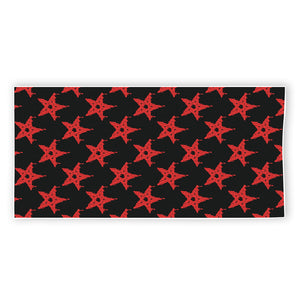 Bloody Satanic Pentagram Pattern Print Beach Towel