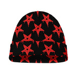 Bloody Satanic Pentagram Pattern Print Beanie