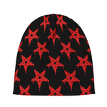 Bloody Satanic Pentagram Pattern Print Beanie