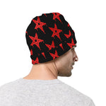 Bloody Satanic Pentagram Pattern Print Beanie