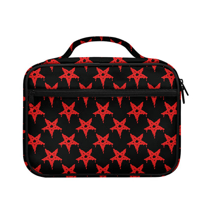 Bloody Satanic Pentagram Pattern Print Briefcase Bible Bag