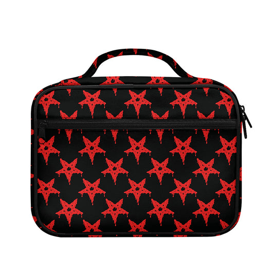Bloody Satanic Pentagram Pattern Print Briefcase Bible Bag