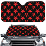 Bloody Satanic Pentagram Pattern Print Car Windshield Sun Shade