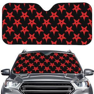 Bloody Satanic Pentagram Pattern Print Car Windshield Sun Shade