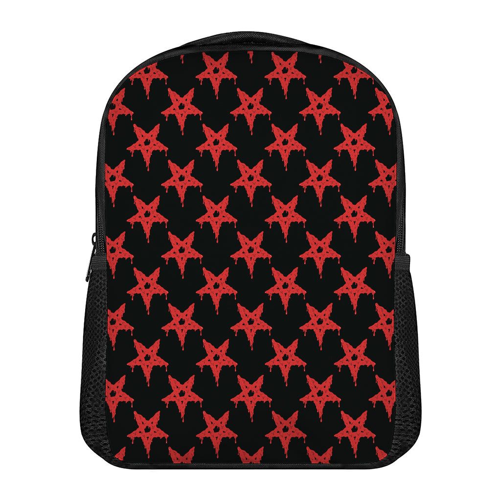 Bloody Satanic Pentagram Pattern Print Casual Backpack