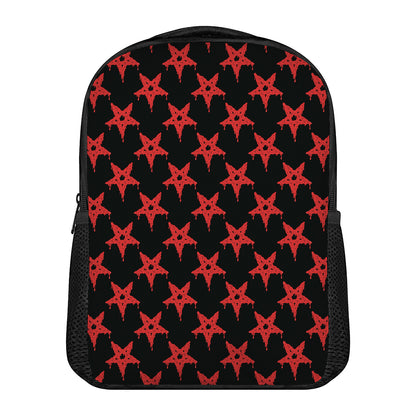 Bloody Satanic Pentagram Pattern Print Casual Backpack