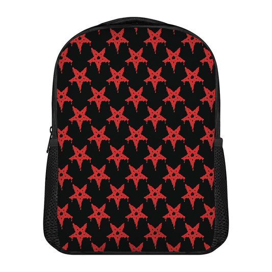 Bloody Satanic Pentagram Pattern Print Casual Backpack